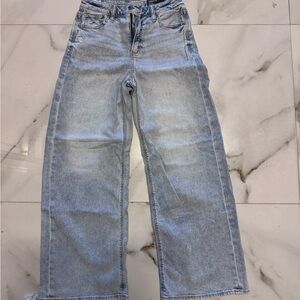 American Eagle Light Blue Baggy Wide-Leg Jeans